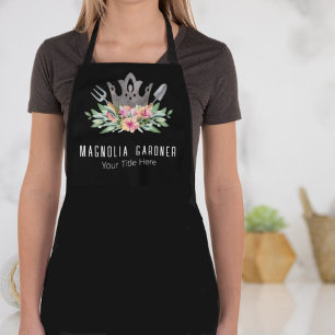 Tablier Couronne de jardinage Boho Chic Aquarelle Outils F