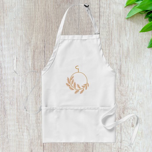 Tablier Couronne végétale minimaliste Neutre moderne