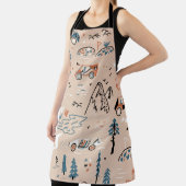 Tablier Course hors route. Rassemblement de la forêt de mo (Insitu)