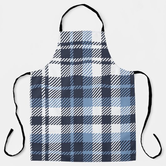 Tablier Coussin écossais moderne écossais bleu et blanc (Recto)