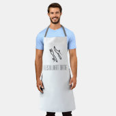 Tablier Couteau et fourche du logo du serveur du restauran (Porté)