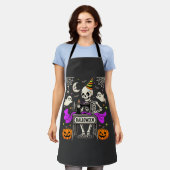 Tablier Couture de squelette d'Halloween Fantôme Citrouill (Porté)