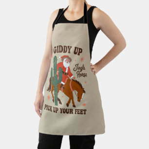 Tablier Cowboy Giddy Up Jingle Cheval Levez Les Pieds