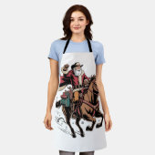 Tablier Cowboy Père Noël Monter Un Cheval Noël (Porté)