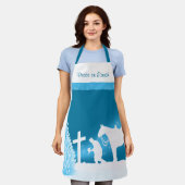 Tablier Cowboy Praying Snow Scene Western Christmas (M) (Porté)