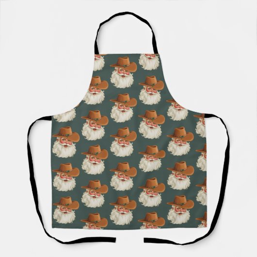 Tablier Cowboy Vintage Santa Funny Retro Western (Recto)