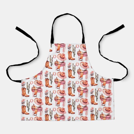 Tablier Cowgirl rose occidentale (Recto)