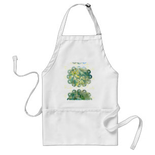 Tablier Cowslips Primula veris floral Apron avec bord dent