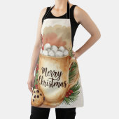Tablier Cozy cocoa merry Christmas cookie holly festive (Insitu)