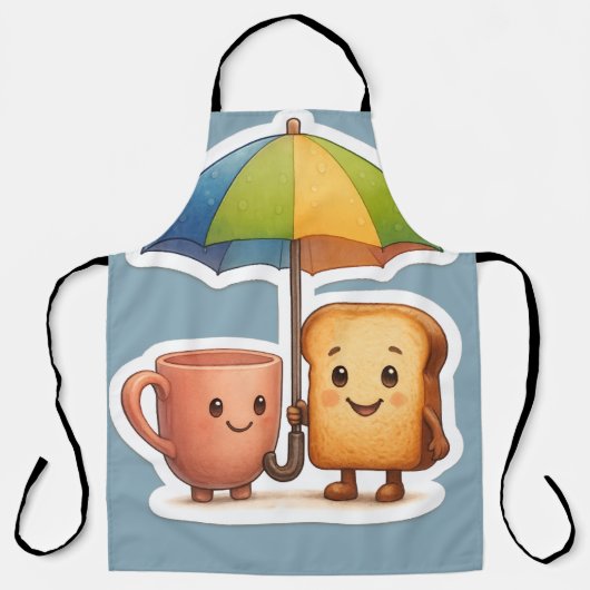 Tablier Cozy Morning Duo ☕🍞 (Recto)