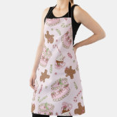 Tablier Cozy Pink Pastel Cake & Bow Christmas Apron (Insitu)