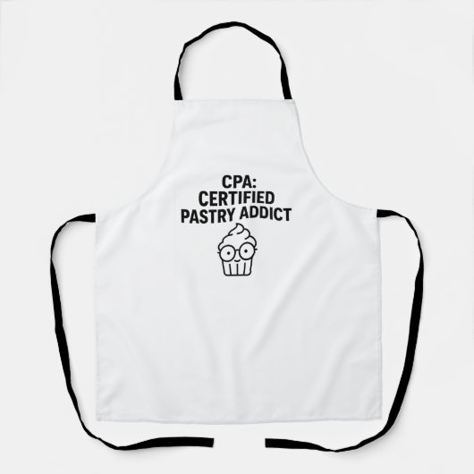 Tablier CPA Certified Pastry Addict - Funny Accounting Pun (Recto)