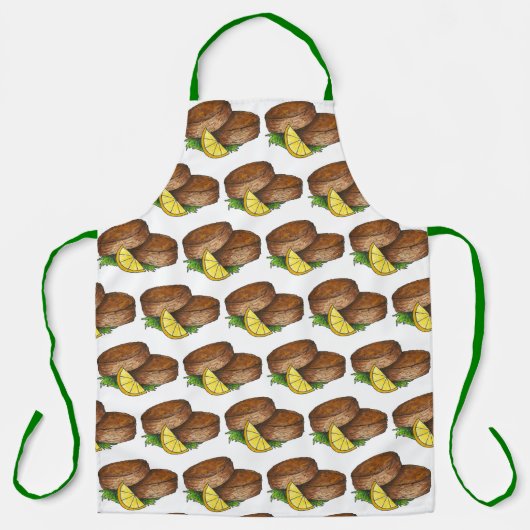 Tablier Crab Cakes Maryland Crabcakes Restaurant de fruits (Recto)