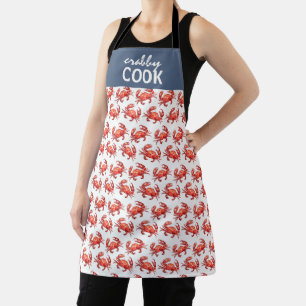 Tablier Crabby Cook Funny Crab Motif