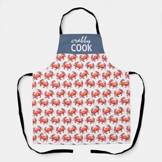 Tablier Crabby Cook Funny Crab Motif (Recto)