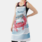 Tablier Crabe côtier | Maison de plage Blue & White Stripe (Insitu)