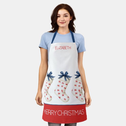 Tablier Crabe rouge côtier Bas de Noël (Porté)