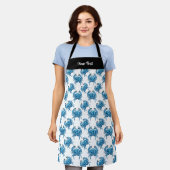 Tablier Crabes Bleus Motif Fruits de mer frais (Porté)