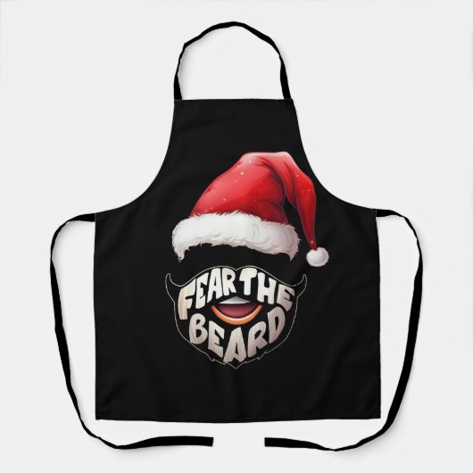 Tablier Crainte Beard Funny Santa Claus Pun Joyeux Joyeux  (Recto)
