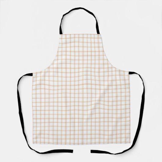 Tablier Cranberry classique et Maroon profond Plaid fin (Recto)