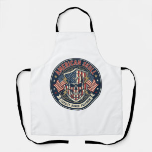 Tablier Crâne Américain Patriotique Crâne Patriotique Dur