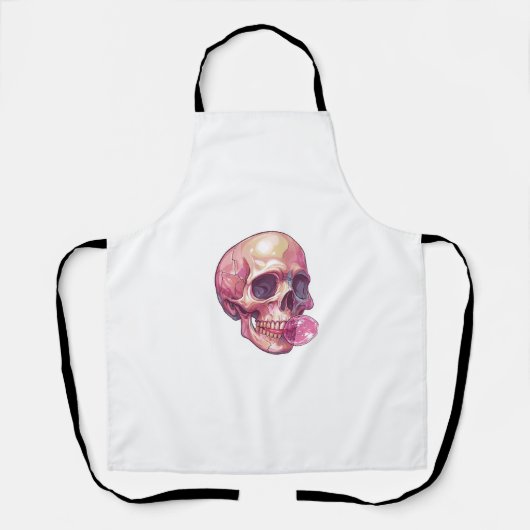 Tablier Crâne de Trouble de Bulle � Squelette de Chewing-g (Recto)