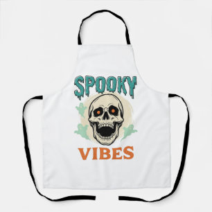 Tablier Crâne d'Halloween Atmosphère Sombre Horreur Vintag