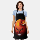 Tablier Crâne d'Halloween et Citrouille (Porté)