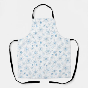 Tablier Crâne effrayant Creepmas Noël Snowflakes blanc