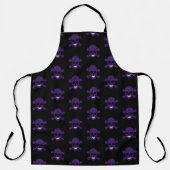 Tablier Crâne et os croisés à Parties scintillant violet (Recto)