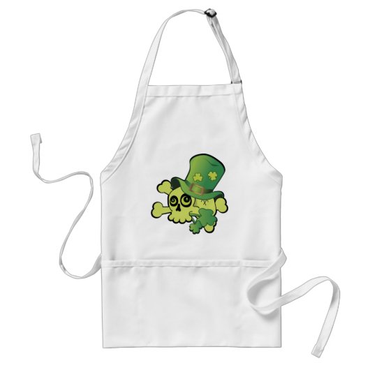 Tablier Crâne et Shamrock (Devant)