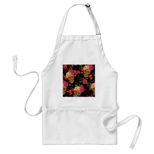 Tablier crâne floral (Devant)