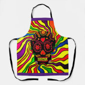 Tablier crâne néon (Recto)