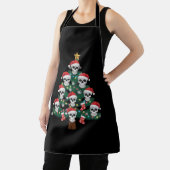 Tablier Crâne sapin de Noël Pyjama Cool Skeleton Père Noël (Insitu)