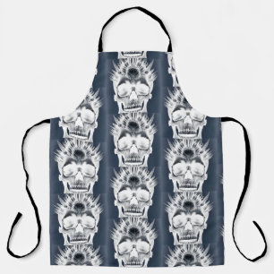 Tablier Crâne tribal négatif