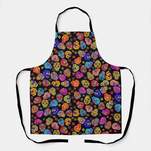 Tablier Crânes de sucre multicolores (Recto)