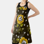 Tablier Crânes de tournesol : Unique Motif sans fil. (Insitu)