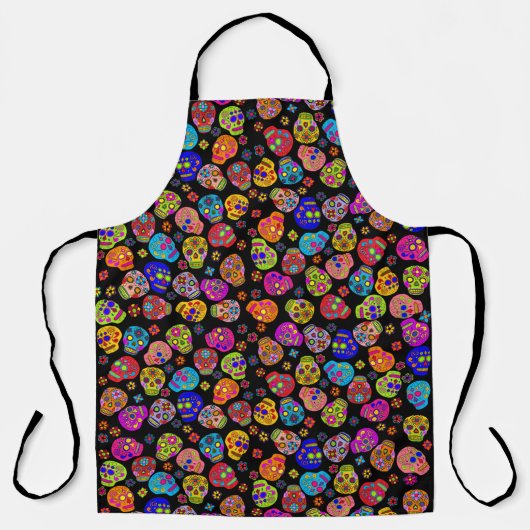 Tablier Crânes en sucre multicolores (Recto)