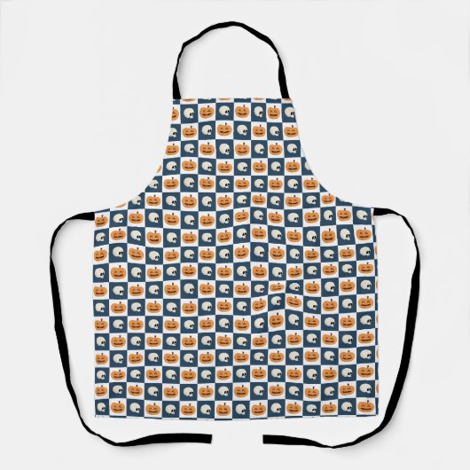 Tablier Crânes et Citrouilles (Recto)