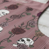 Tablier Crânes Floraux Gothiques Mauve Foncé