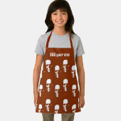 Tablier Crânes sur les couleurs marron (Insitu)