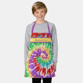 Tablier CRAVATE D'ENFANT Tiré Rainbow Swirl - Personnalisé (Porté)