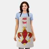 Tablier Crawfish Fleur De Lis, modifier & ajouter du texte (Porté)