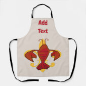 Tablier Crawfish Fleur De Lis, modifier & ajouter du texte (Recto)
