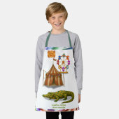 Tablier Crawford, painted circus crocodile (Porté)