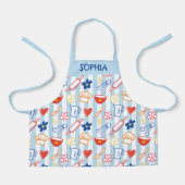 Tablier Crayon Kitchen Doodle Retro Cooking Pattern (Recto)