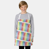 Tablier Crayons arc-en-ciel colorés Motif (Porté)