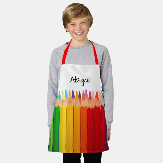 Tablier Crayons colorés (Porté)