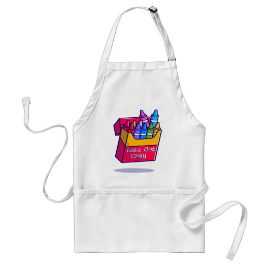 Tablier Crayons colorés Allons chercher Cray (Devant)