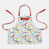 Tablier Crayons colorés Enfants Motifs (Recto)